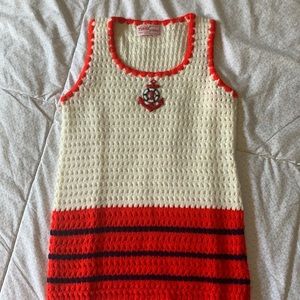 *Vintage* 1970's Nautical Knit Sleeveless Top